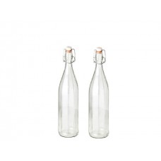 Glass bottle with Flip Cap 500 ml .Set of 2  nos