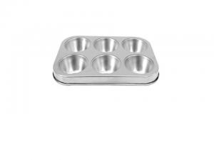 Stainless Steel 6  cups Muffin pan 